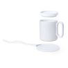Set calentador tazas cargador inalámbrico cerámica 350ml - Imagen 1