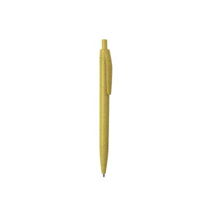 Bolígrafo caña de trigo tinta azul 13,8 cm