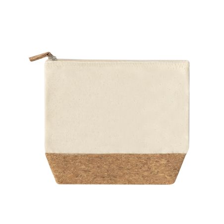 Neceser corcho y algodón 280 g/m2 cremallera tirador