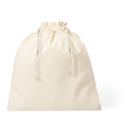 Bolsa algodón 105g/m2 cordón autocierre cosida 30x25 cm
