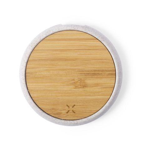 Cargador inalámbrico caña trigo bambú circular 1.1cm