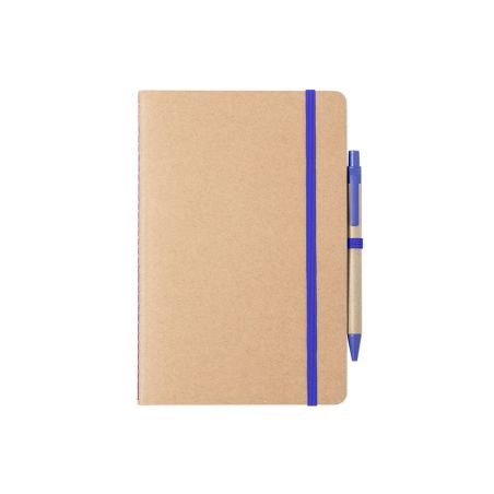 Libreta cartón reciclado 60 hojas con bolígrafo