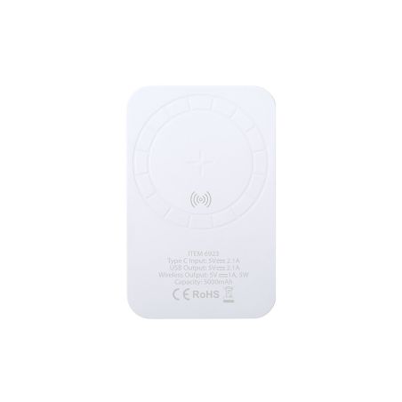Power bank 5000 mAh inalámbrico magnético