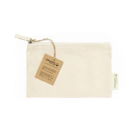 Neceser algodón orgánico 180g/m² cremallera etiqueta eco
