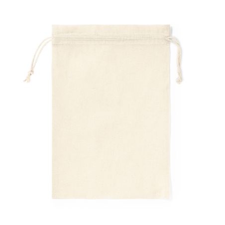 Bolsa algodón 105g/m2 cordón cierre natural 45x30 cm