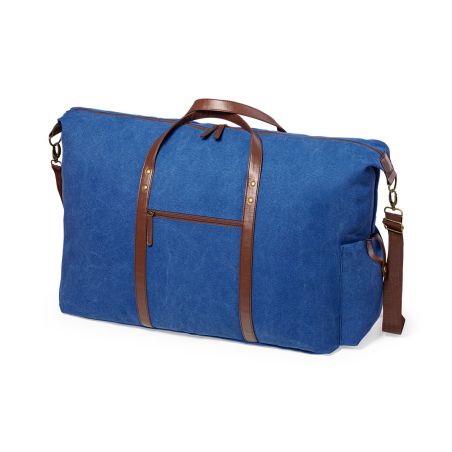 Bolso canvas 480g/m² polipiel cremallera hombro mosquetón