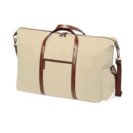 Bolso canvas 480g/m² polipiel cremallera hombro mosquetón
