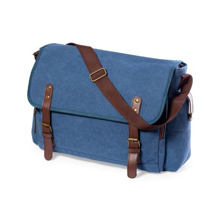 Portadocumentos bandolera canvas 480g/m² polipiel portátil