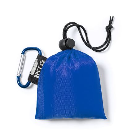 Poncho adulto LDPE 102x127 cm funda RPET mosquetón