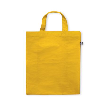 Bolsa RPET laminado 110g/m2 fuelle asas cortas 5 kg