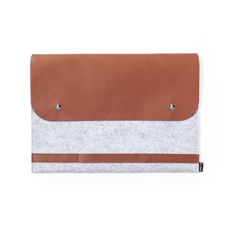 Funda portátil fieltro RPET solapa polipiel 14 pulgadas