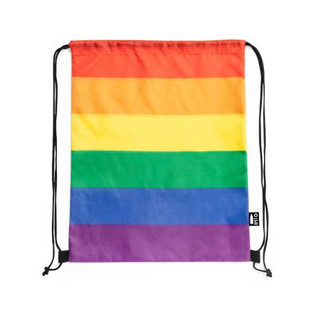 Mochila cuerdas Rainbow multicolor RPET 210T cosido premium