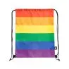 Mochila cuerdas Rainbow multicolor RPET 210T cosido premium - Imagen 1