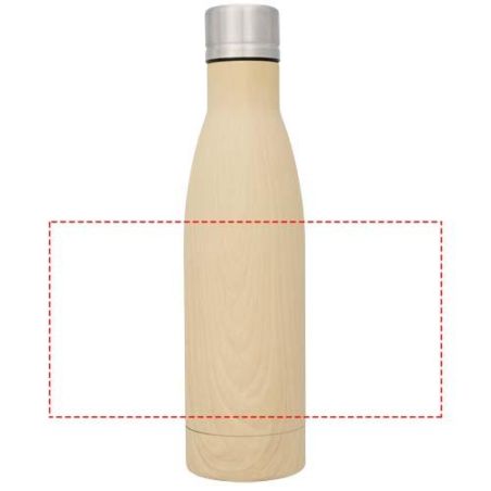 Bidón con aislamiento de cobre con diseño de madera de 500 ml Ecológico Personalizado 6100515