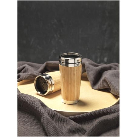Vaso de 450 ml con exterior de bambú Ecológico Personalizado 6100636
