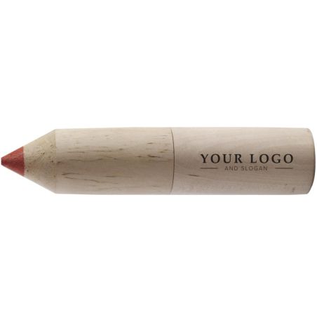 Estuche lápiz de madera con 6 colores