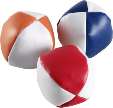 Set 3 pelotas malabares PVC algodón