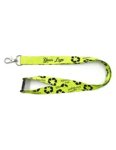 Lanyard de rPET con cierre de seguridad
