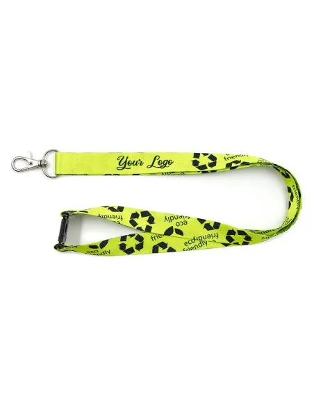 Lanyard de rPET con cierre de seguridad