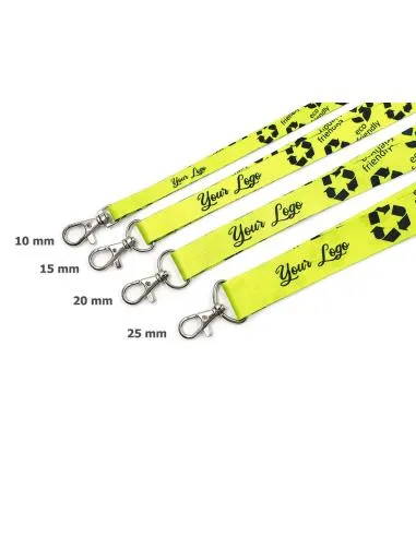 Lanyard de rPET con cierre de seguridad