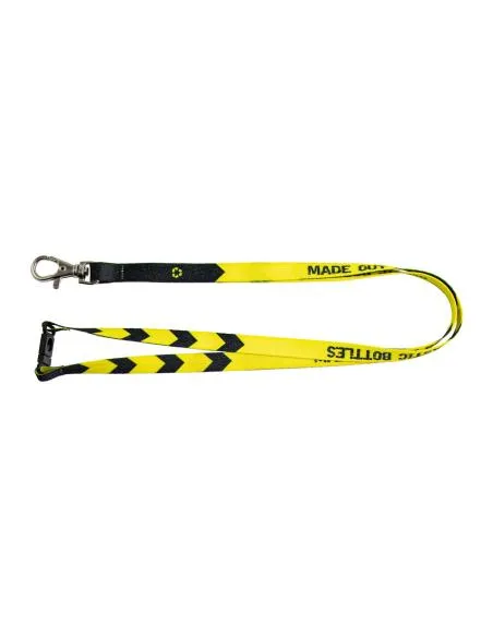Lanyard de rPET con cierre de seguridad