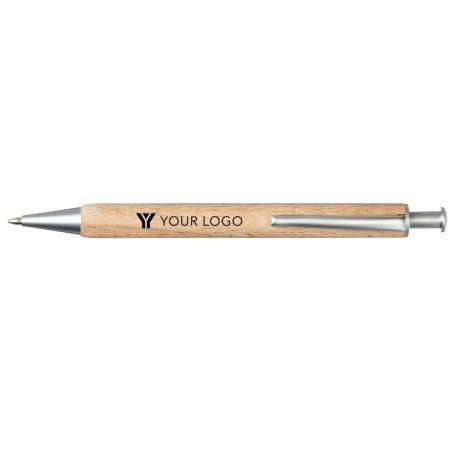 Bolígrafo madera haya latón Dokumental metal 14 cm