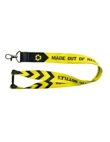 Lanyard de rPET con cierre de seguridad