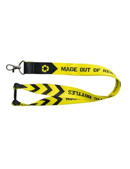 Lanyard de rPET con cierre de seguridad