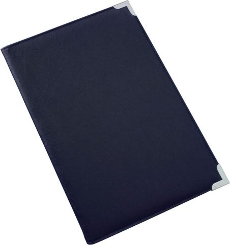 Carpeta PU A4 esquinas metálicas bolsillos personalizable