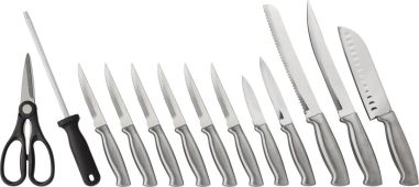 Set cocina 14 piezas acero inox y PP