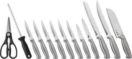 Set cocina 14 piezas acero inox y PP