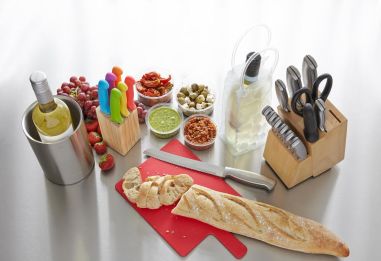 Set cocina 14 piezas acero inox y PP