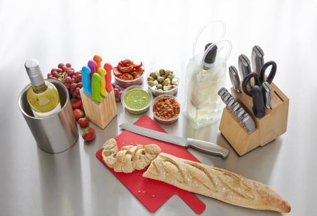 Set cocina 14 piezas acero inox y PP