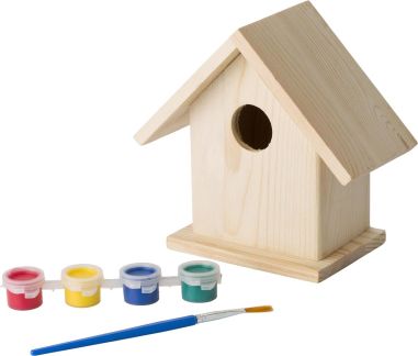 Set casita pájaros madera para pintar