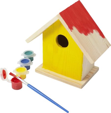 Set casita pájaros madera para pintar