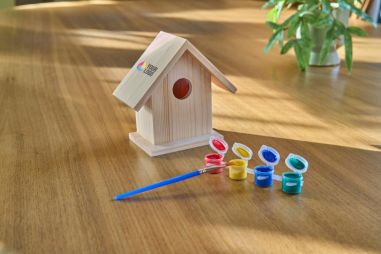 Set casita pájaros madera para pintar