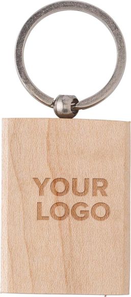 Llavero cuadrado de madera Ecológico Personalizado 109293