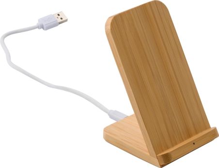 Cargador inalámbrico bambú soporte 5W micro USB