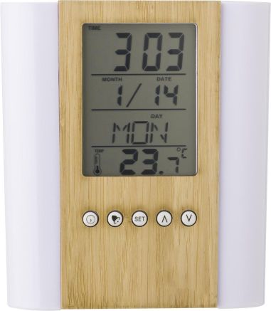 Cubilete de bambú con reloj Ecológico...