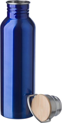 Botella acero inox 700 ml con bambú y asa