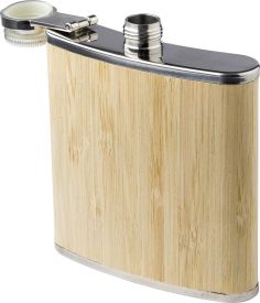 Petaca de acero inox. y bambú Ecológica Personalizada... - Producto ecológico