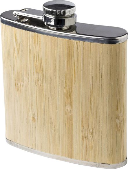 Petaca acero inox y bambú 175 ml