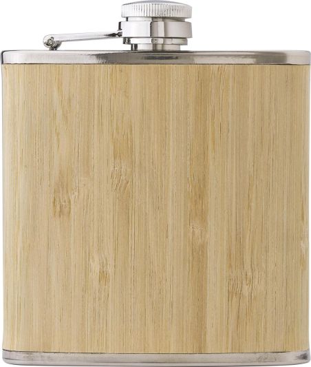 Petaca acero inox y bambú 175 ml