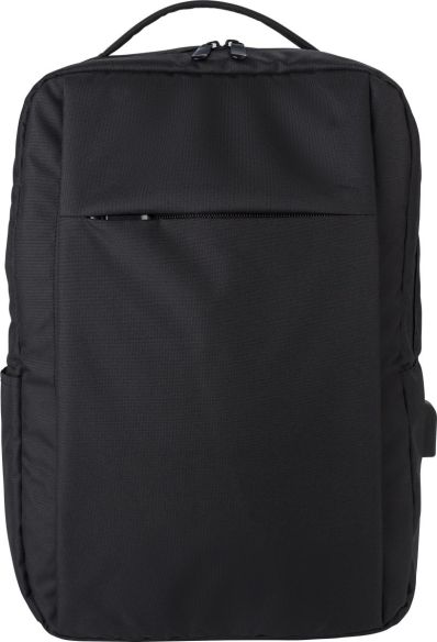 Mochila rPET 300D laptop 16'' USB-A