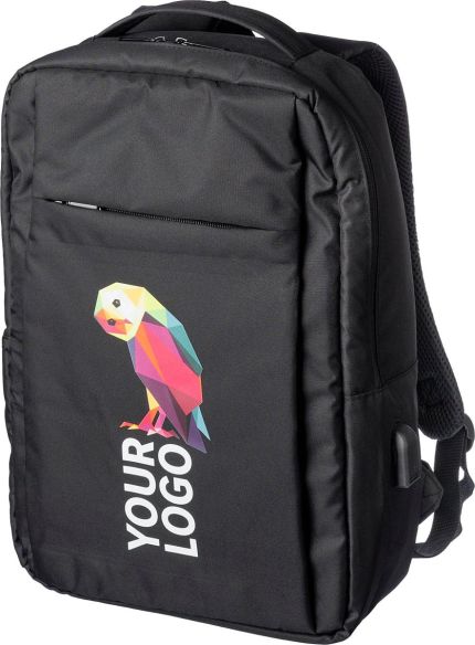 Mochila rPET 300D laptop 16'' USB-A