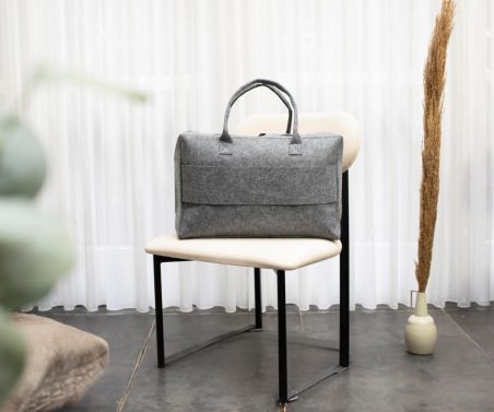 Bolsa viaje fieltro rPET con cremallera