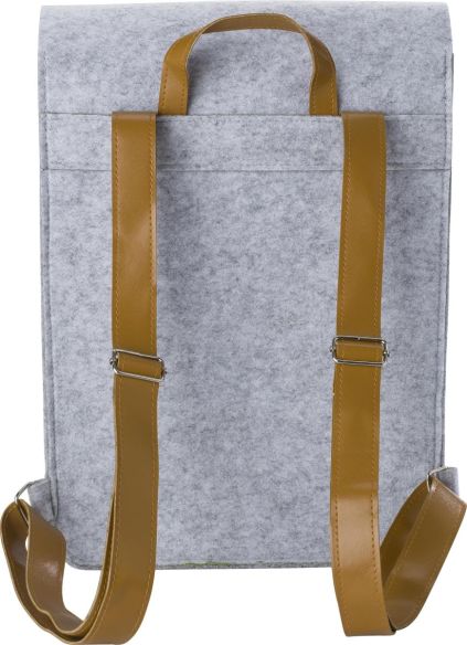 Mochila de fieltro RPET con detalles PU