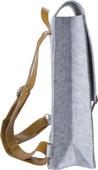 Mochila de fieltro RPET con detalles PU