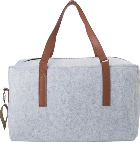 Bolsa viaje fieltro rPET con detalles PU
