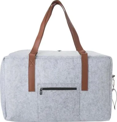 Bolsa viaje fieltro rPET con detalles PU